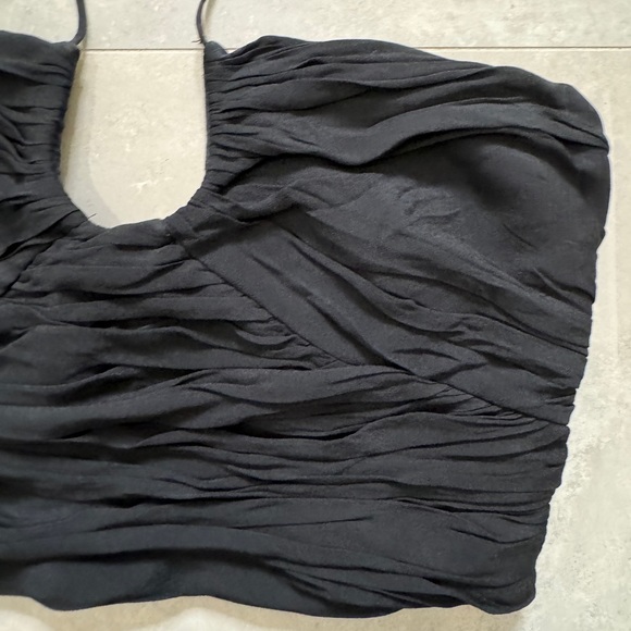 Zara Black Cropped Halter Top XL - Picture 6 of 8